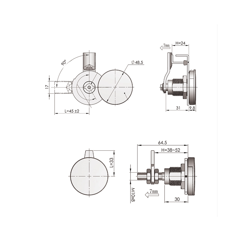 Kunci Selak Pemampatan Industri Teras Kunci MS823-1A Kunci Selak Pemampatan Industri Teras Kunci MS823-1A