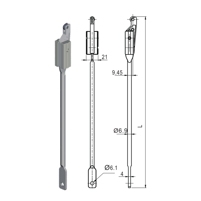 LG002-3 Aksesori Kunci Industri Rod Penyambung
