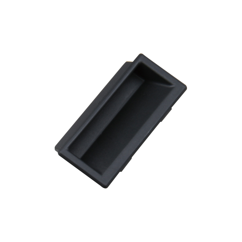 LS537-2 Pemegang Pintu Pembukaan Panel Pintu Nilon Hitam